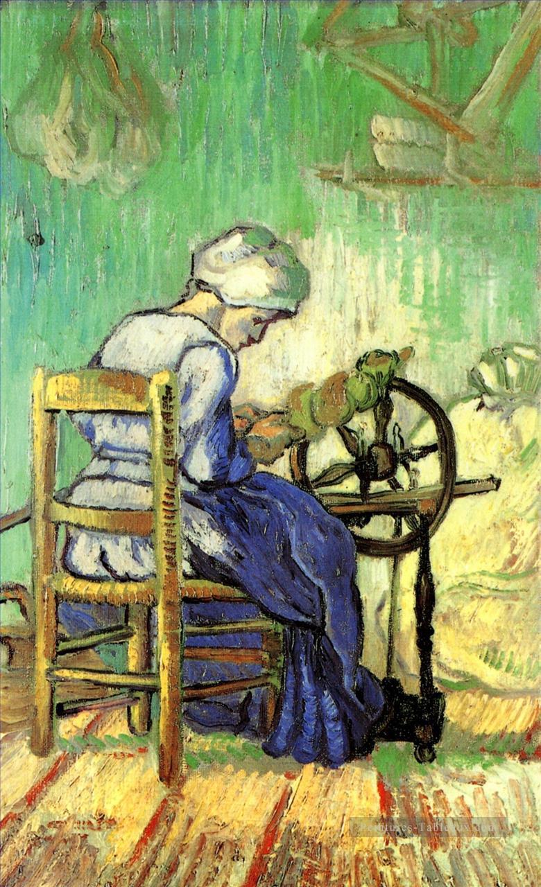 Le fileur après Millet Vincent van Gogh Peintures à l'huile